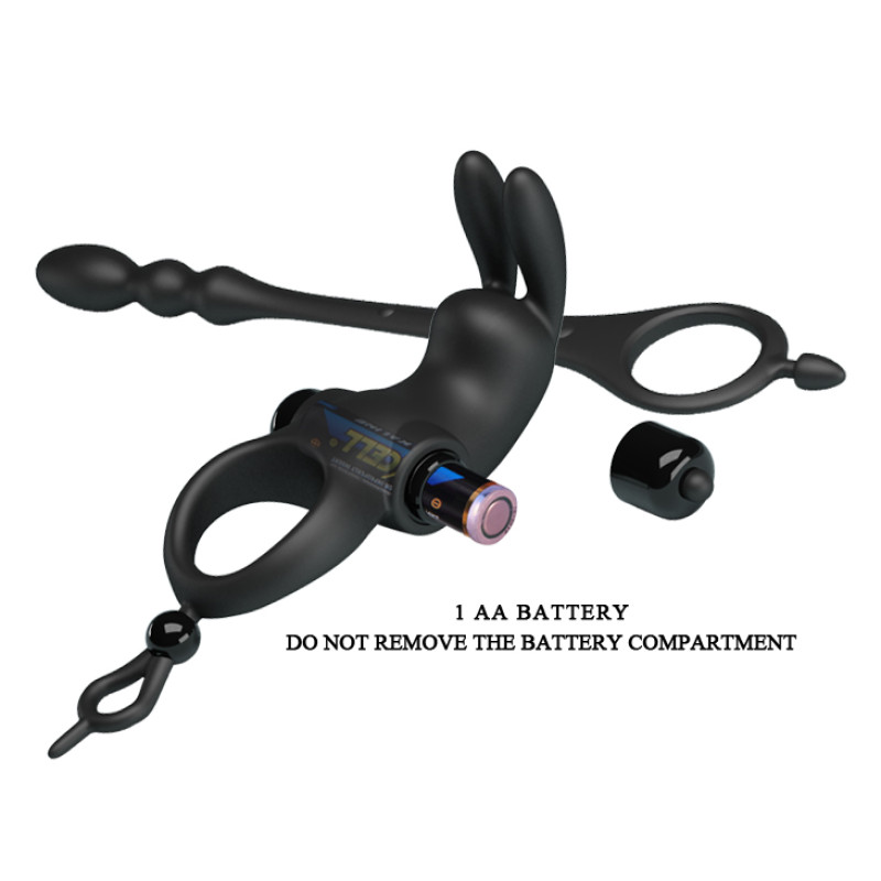 Насадка на член Pretty Love Vibration Penis Sleeve V Черная Насадка на член Pretty Love Vibration Penis Sleeve V Черная