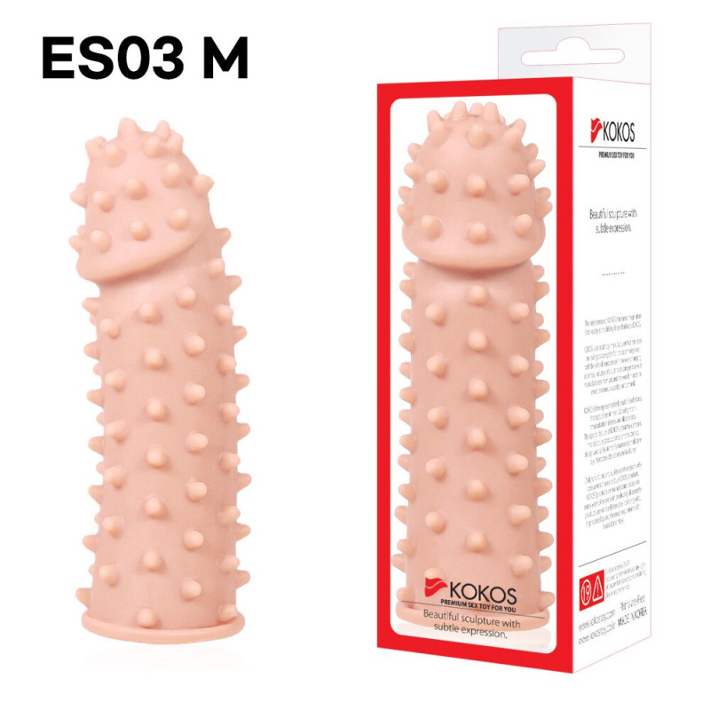 Насадка на член Kokos Extreme Sleeve ES.03 размер M, утолщающая, стимулирующий рельеф Насадка на член Kokos Extreme Sleeve ES.03 размер M, утолщающая, стимулирующий рельеф