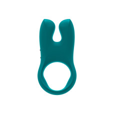 Эрекционное виброкольцо с двойной стимуляцией клитора Fun Factory NŌS deep sea blue, 2 мотора