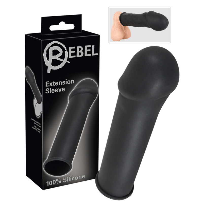 Насадка на член Rebel Extension Sleeve Чорна Насадка на член Rebel Extension Sleeve Чорна