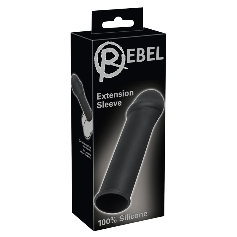 Насадка на член Rebel Extension Sleeve Чорна Насадка на член Rebel Extension Sleeve Чорна