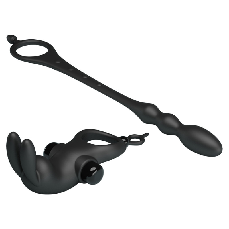 Насадка на член Pretty Love Vibration Penis Sleeve V Черная Насадка на член Pretty Love Vibration Penis Sleeve V Черная