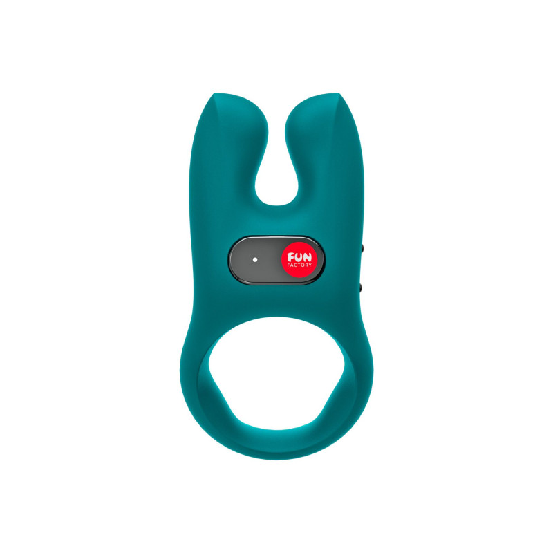 Эрекционное виброкольцо с двойной стимуляцией клитора Fun Factory NŌS deep sea blue, 2 мотора Эрекционное виброкольцо с двойной стимуляцией клитора Fun Factory NŌS deep sea blue, 2 мотора