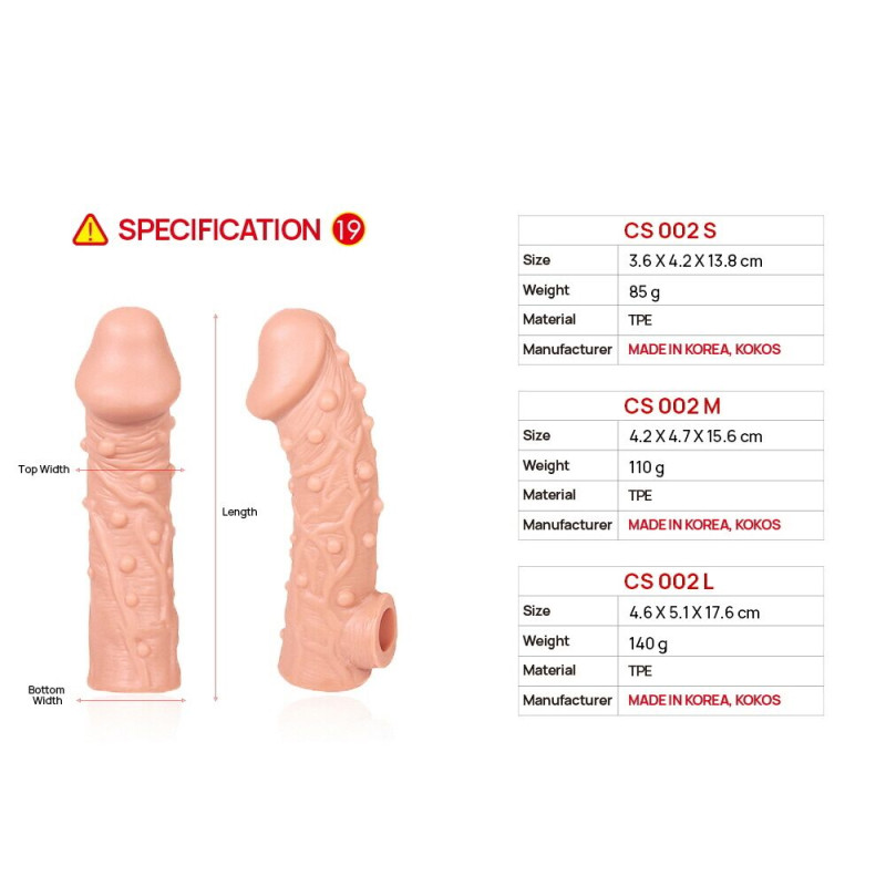 Насадка на член Kokos Cock Sleeve CS 002 M Насадка на член Kokos Cock Sleeve CS 002 M