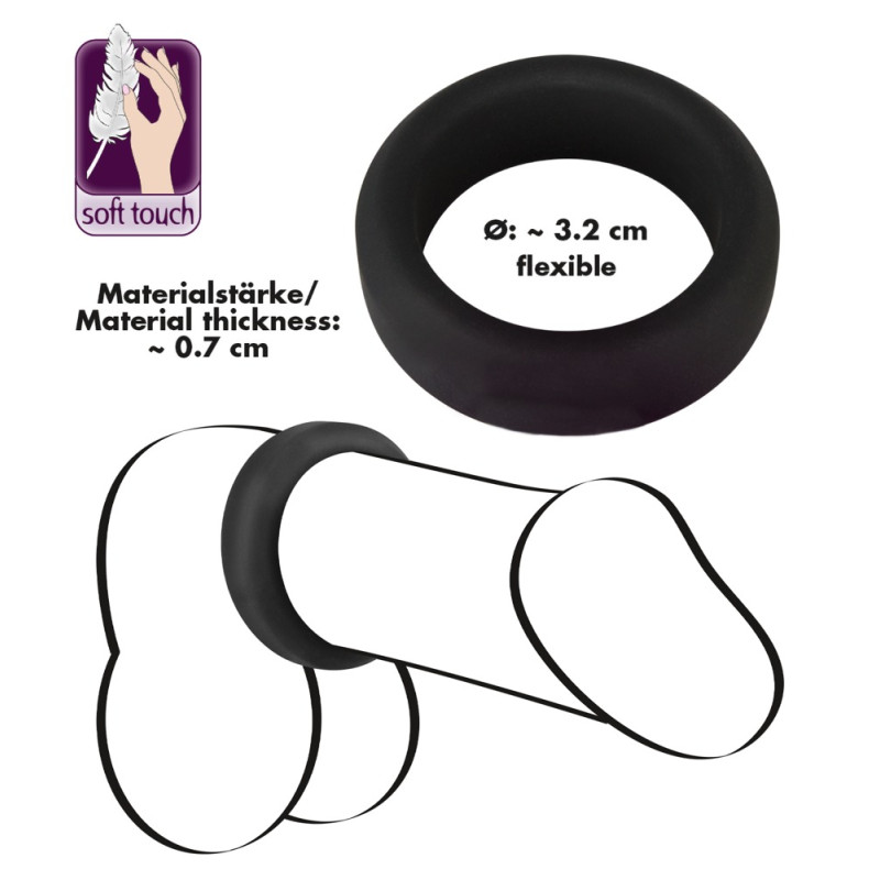 Эрекционное кольцо Black Velvets Cock Ring, 3.2 см Эрекционное кольцо Black Velvets Cock Ring, 3.2 см