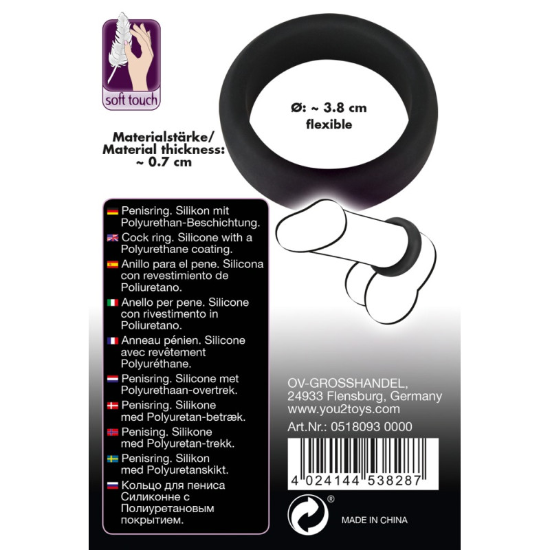 Эрекционное кольцо Black Velvets Cock Ring, 3.8 см Эрекционное кольцо Black Velvets Cock Ring, 3.8 см