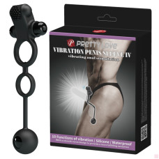 Насадка на член Pretty Love Vibro Penis Sleeve IV Чорна