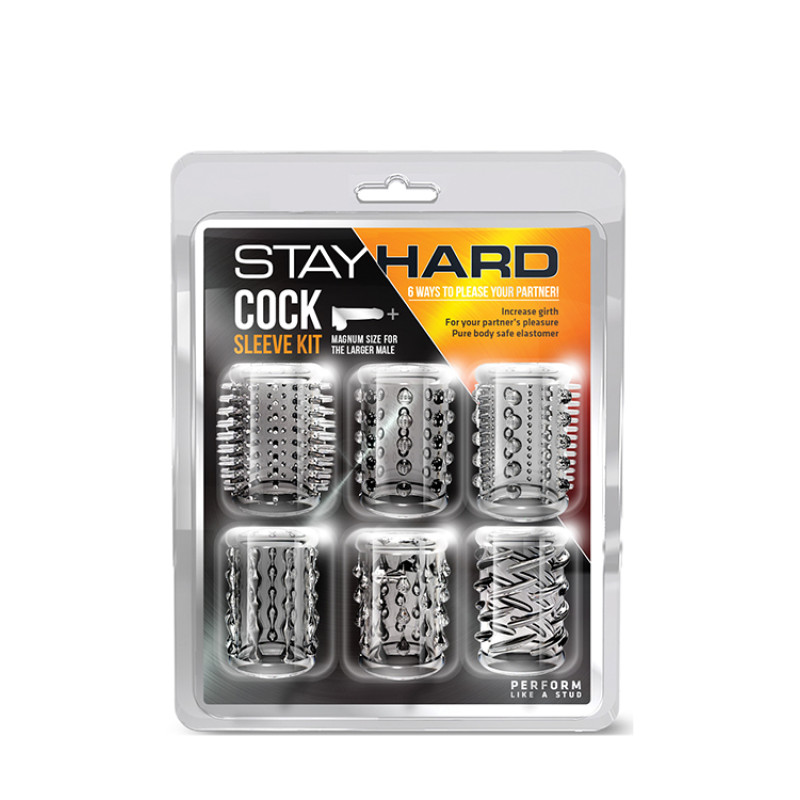 Набор насадок Blush Stay Hard Cock Sleeve Kit Прозрачные Набор насадок Blush Stay Hard Cock Sleeve Kit Прозрачные