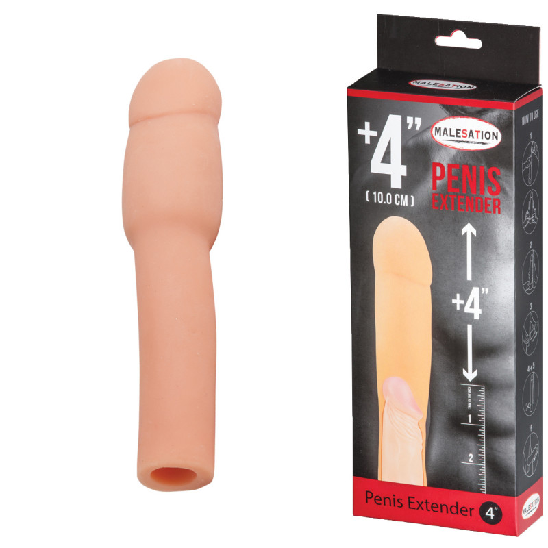 Подовжуюча насадка StRubber MALESATION Penis Extender 4" Подовжуюча насадка StRubber MALESATION Penis Extender 4"