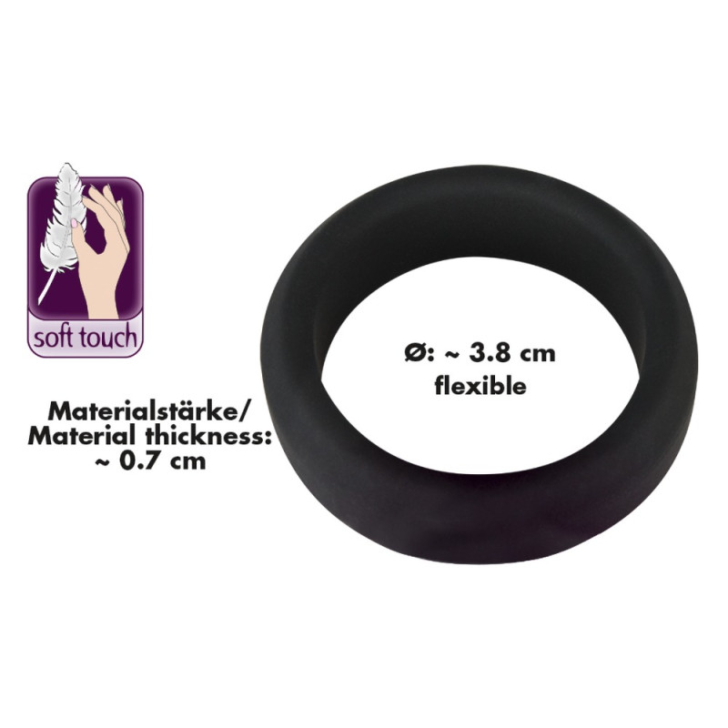Эрекционное кольцо Black Velvets Cock Ring, 3.8 см Эрекционное кольцо Black Velvets Cock Ring, 3.8 см