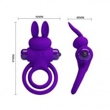 Эрекционное кольцо Pretty Love Vibrant Penis Ring 3 Фиолетовое