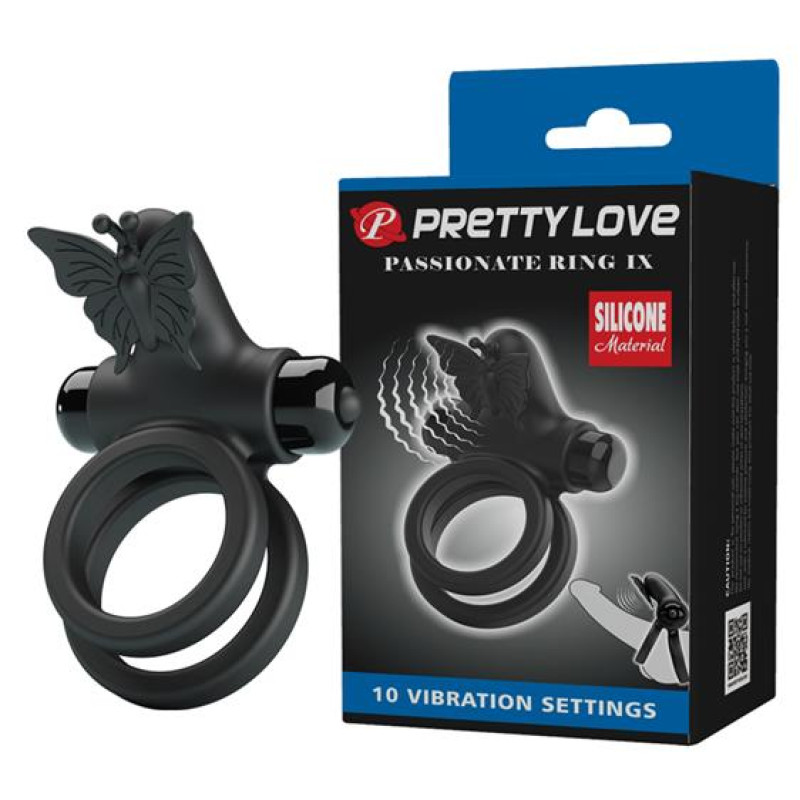 Эрекционное кольцо Pretty Love Passionate Ring IX Black Эрекционное кольцо Pretty Love Passionate Ring IX Black