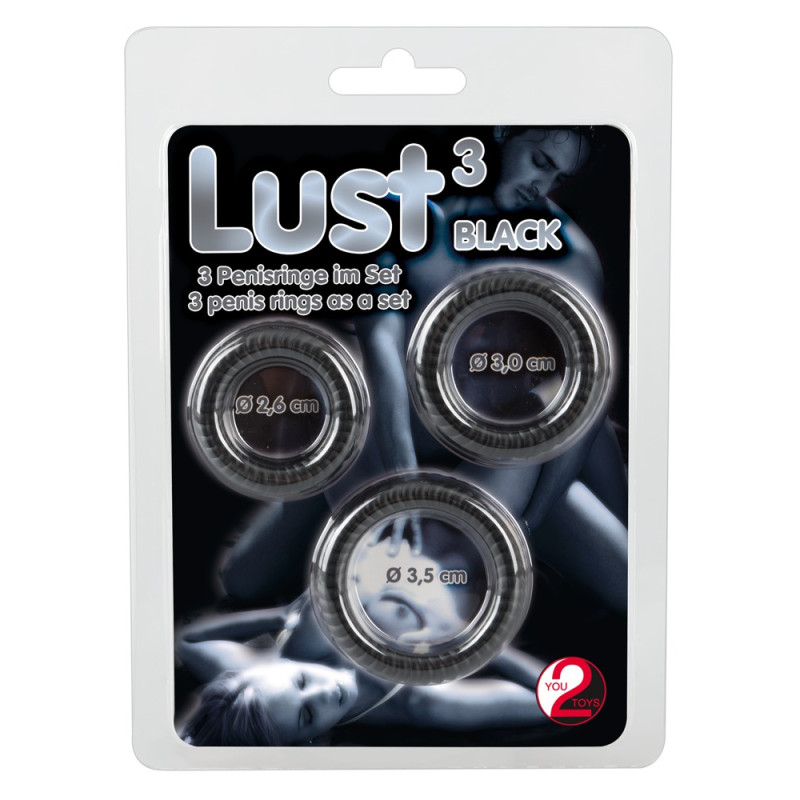Набор эрекционных колец You2Toys Lust 3 Black Набор эрекционных колец You2Toys Lust 3 Black