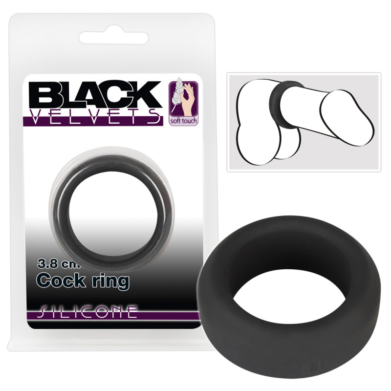 Эрекционное кольцо Black Velvets Cock Ring, 3.8 см Эрекционное кольцо Black Velvets Cock Ring, 3.8 см
