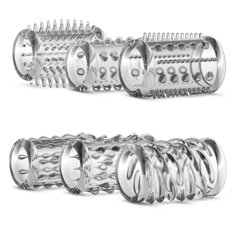 Набор насадок Blush Stay Hard Cock Sleeve Kit Прозрачные Набор насадок Blush Stay Hard Cock Sleeve Kit Прозрачные