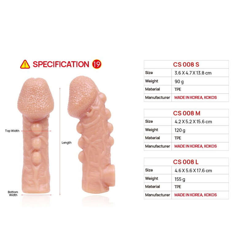 Насадка на член Kokos Cock Sleeve CS 008 M Насадка на член Kokos Cock Sleeve CS 008 M