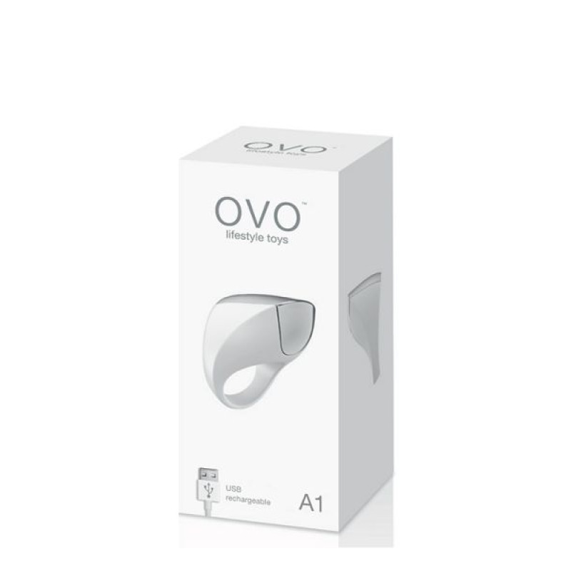 Кольцо вибрирующее OVO A1 Белое