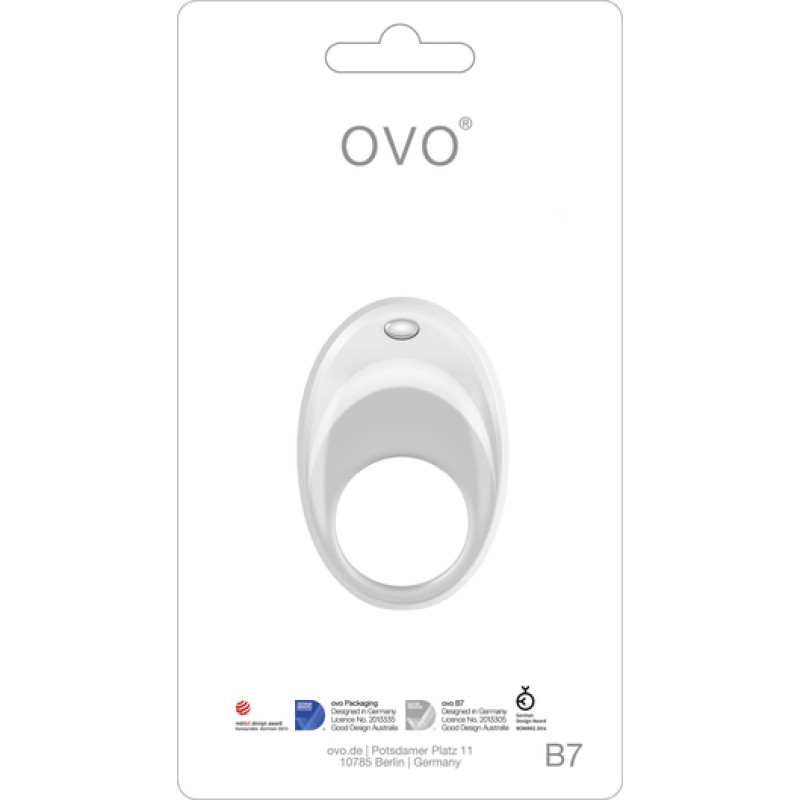 Вибрирующее кольцо OVO B7 Белое Вибрирующее кольцо OVO B7 Белое