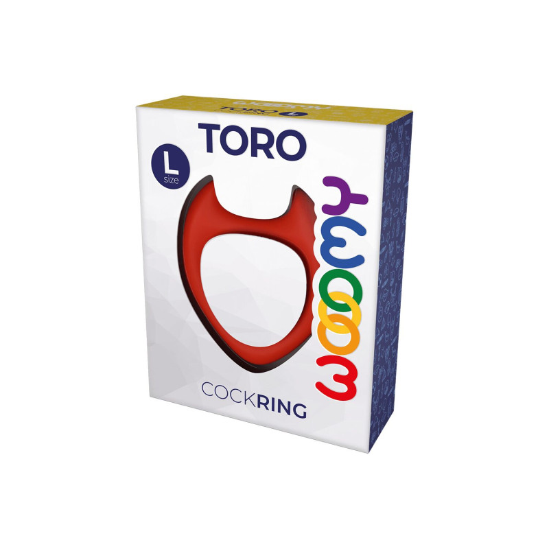 Эрекционное кольцо Wooomy Toro L Red Эрекционное кольцо Wooomy Toro L Red
