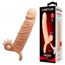 Насадка на член Pretty Love Connor Vibrating Penis Sleeve Flesh