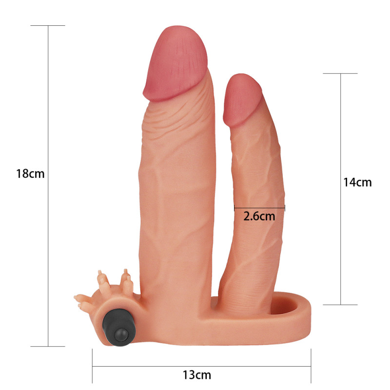 Насадка на член LoveToy Pleasure X Tender Vibrating Double Penis Sleeve Add 1 Насадка на член LoveToy Pleasure X Tender Vibrating Double Penis Sleeve Add 1