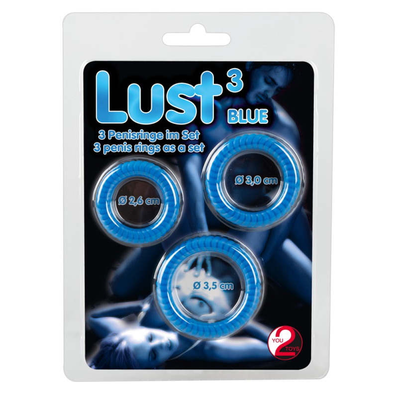 Набор эрекционных колец You2Toys Lust 3 Blue Набор эрекционных колец You2Toys Lust 3 Blue