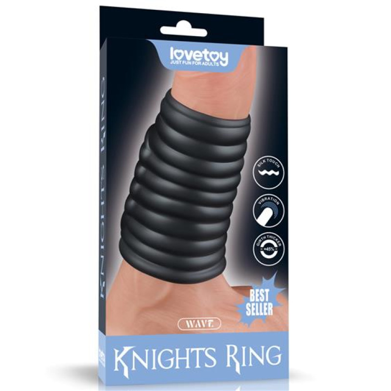 Насадка на член LoveToy Vibrating Wave Knights Ring Black Насадка на член LoveToy Vibrating Wave Knights Ring Black