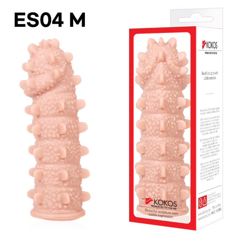 Насадка на член Kokos Extreme Sleeve ES.04 размер M, утолщающая, стимулирующий рельеф Насадка на член Kokos Extreme Sleeve ES.04 размер M, утолщающая, стимулирующий рельеф