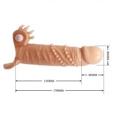 Насадка на член Pretty Love Connor Vibrating Penis Sleeve Flesh