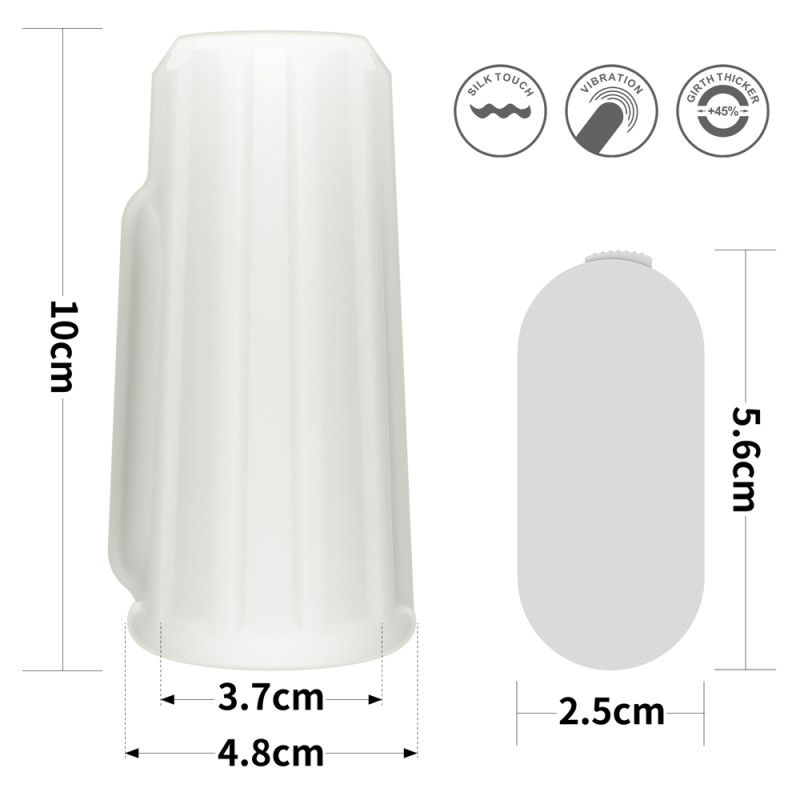 Насадка на член LoveToy Vibrating Ridge Knights Ring White Насадка на член LoveToy Vibrating Ridge Knights Ring White