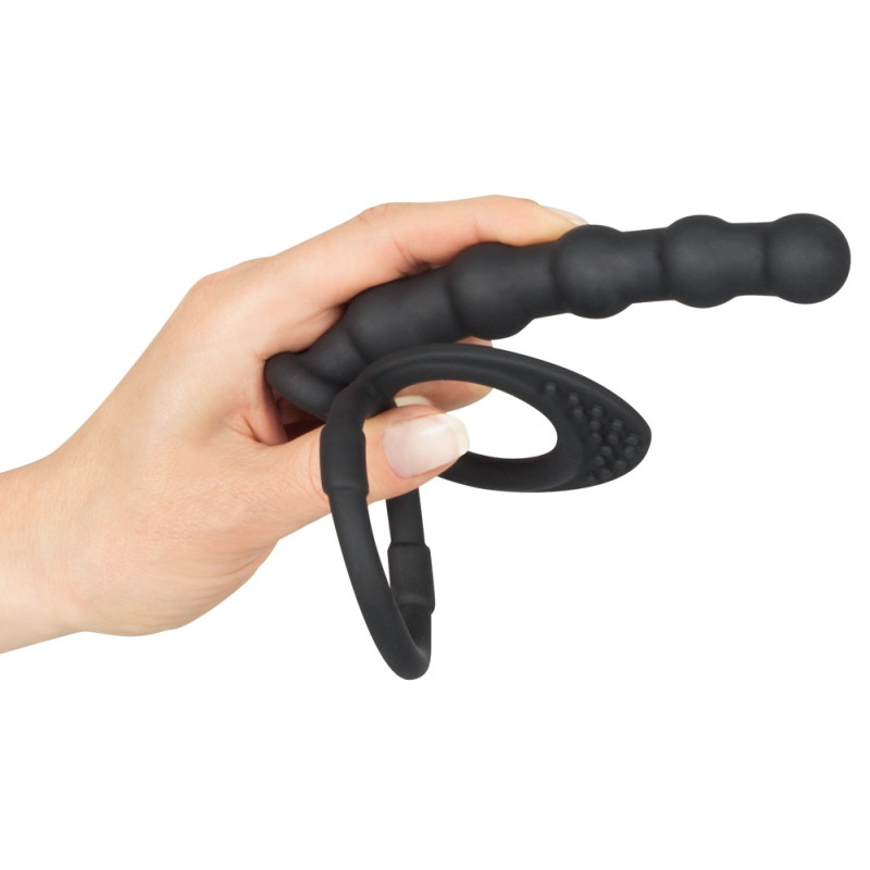 Насадка для двойного проникновения Black Velvets Cock & Ball Ring Насадка для двойного проникновения Black Velvets Cock & Ball Ring