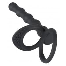 Насадка для двойного проникновения Black Velvets Cock & Ball Ring