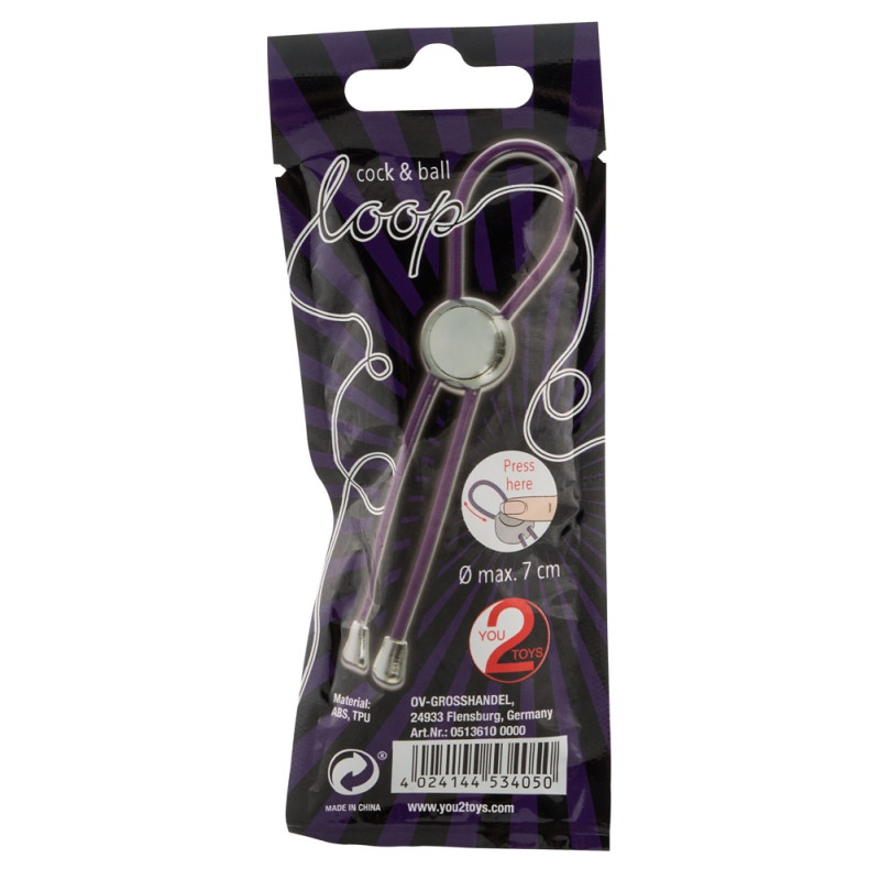 Эрекционная петля You2Toys Cock & Ball Loop Черная Эрекционная петля You2Toys Cock & Ball Loop Черная