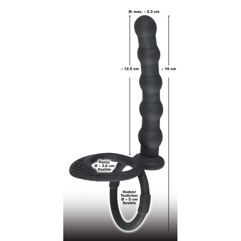 Насадка для двойного проникновения Black Velvets Cock & Ball Ring Насадка для двойного проникновения Black Velvets Cock & Ball Ring
