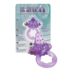 Ерекційне кільце Seven Creations Nubby Clitoral Probe Cockring Фіолетове