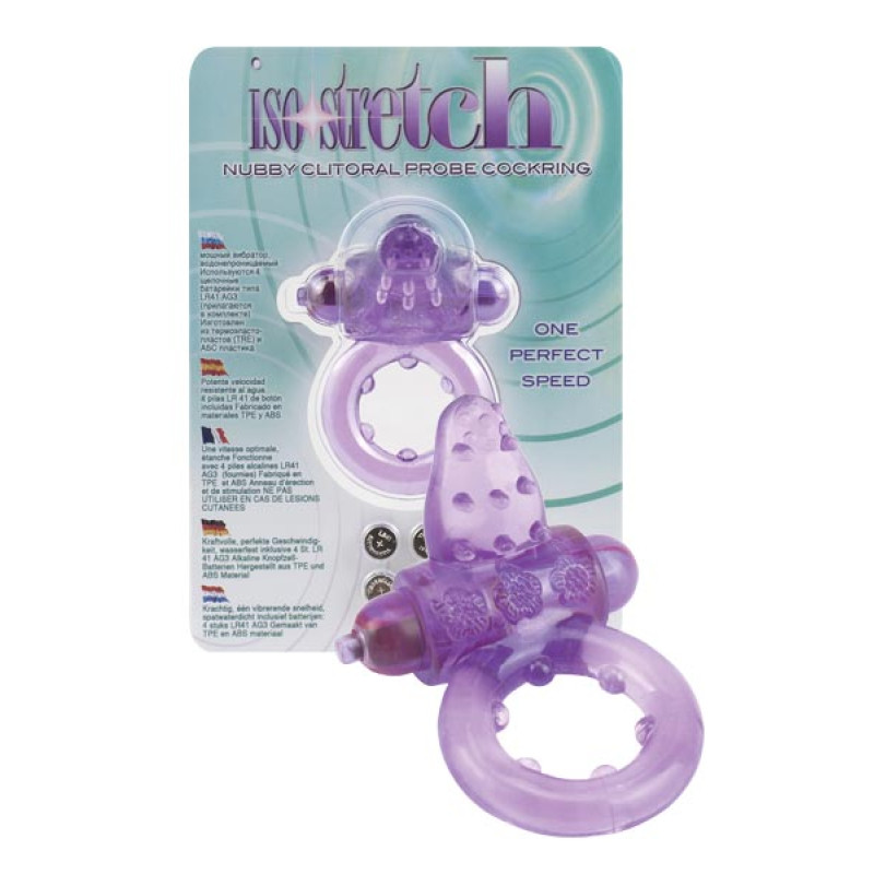 Ерекційне кільце Seven Creations Nubby Clitoral Probe Cockring Фіолетове Ерекційне кільце Seven Creations Nubby Clitoral Probe Cockring Фіолетове