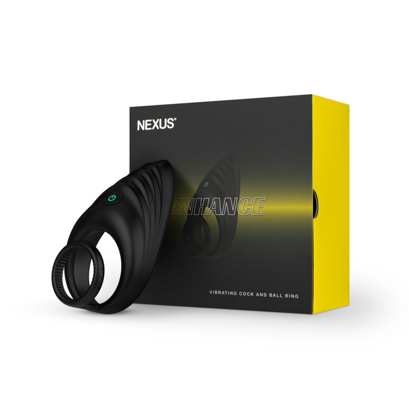 Эрекционное виброкольцо Nexus Enhance Vibrating Cock and Ball Ring, двойное Эрекционное виброкольцо Nexus Enhance Vibrating Cock and Ball Ring, двойное