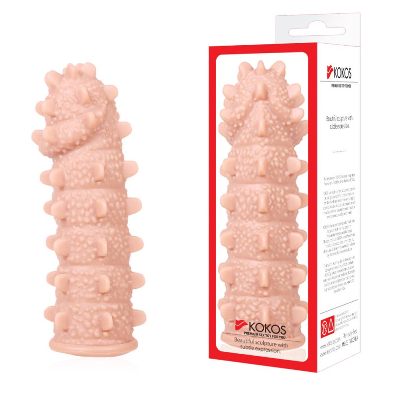 Насадка на член Kokos Extreme Sleeve ES.04 размер M, утолщающая, стимулирующий рельеф Насадка на член Kokos Extreme Sleeve ES.04 размер M, утолщающая, стимулирующий рельеф