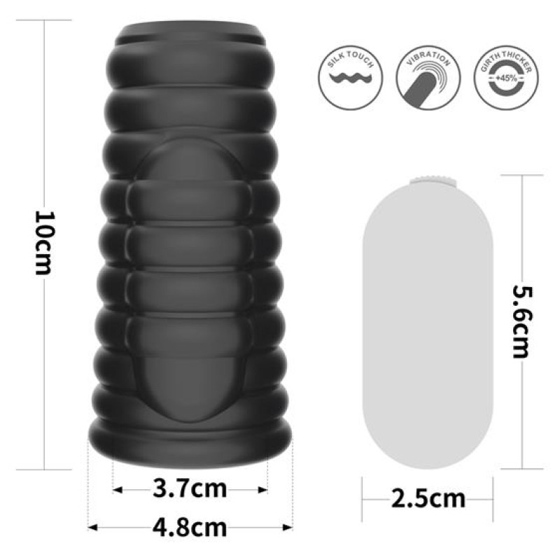 Насадка на член LoveToy Vibrating Wave Knights Ring Black Насадка на член LoveToy Vibrating Wave Knights Ring Black