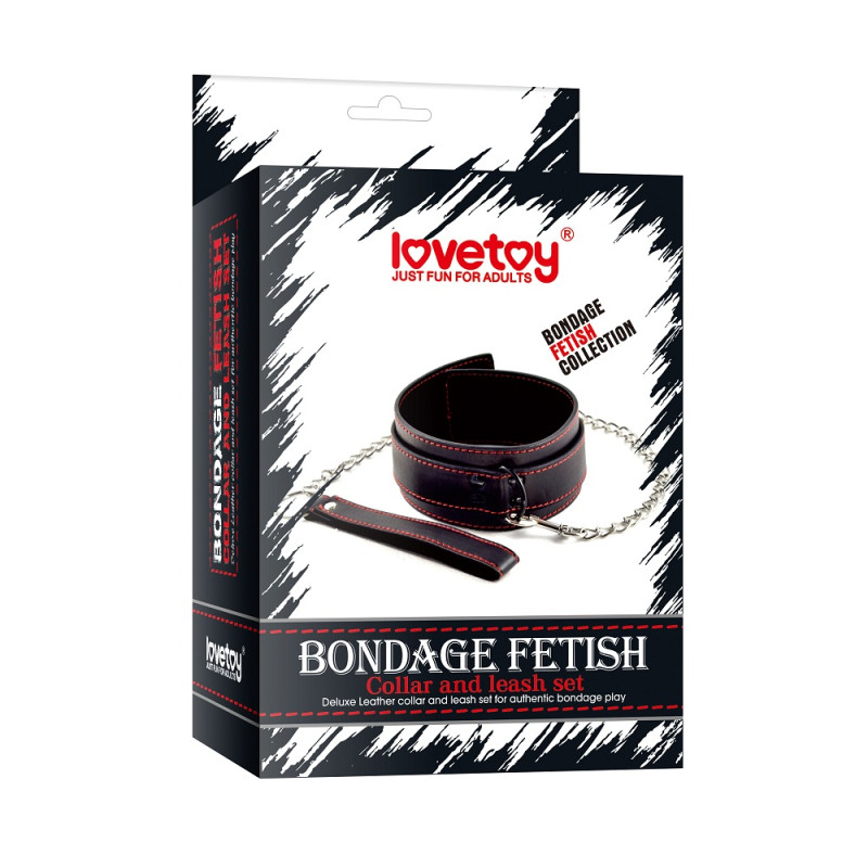Ошейник с поводком LoveToy Bondage Fetish Collar And Leash Set