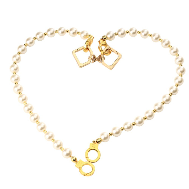 Жемчужные наручники и поножи LOCKINK Pearl Handcuffs & Anklecuffs