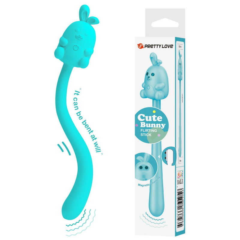 Вибратор Pretty Love Cute Bunny Turquoise, 7 vibration functions