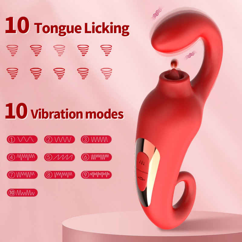 Вибратор B - Series Power Merfi, 10 Vibration Functions, 10 Frequency Tongue Licking USB