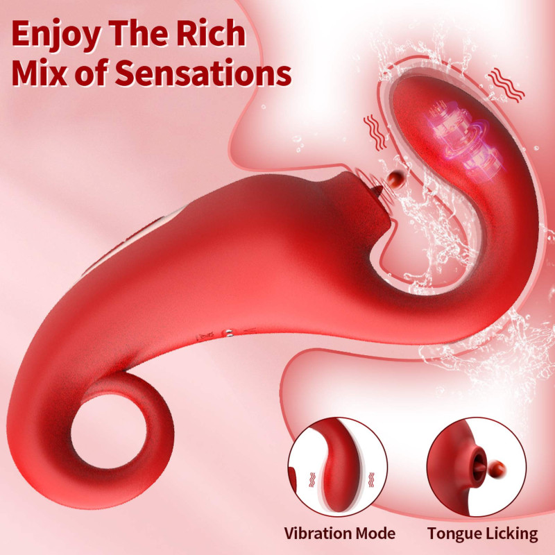 Вибратор B - Series Power Merfi, 10 Vibration Functions, 10 Frequency Tongue Licking USB