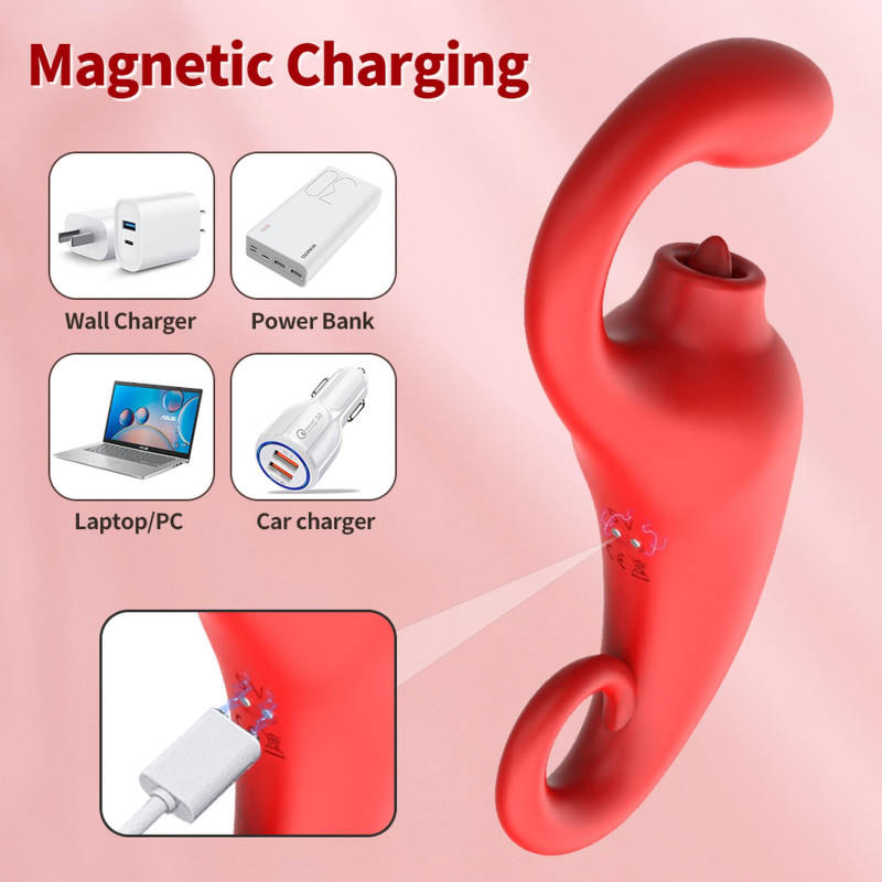 Вибратор B - Series Power Merfi, 10 Vibration Functions, 10 Frequency Tongue Licking USB