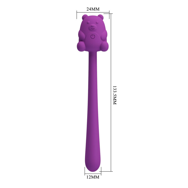 Вибратор Pretty Love Cute Bear Purple, 7 вибрационные функции