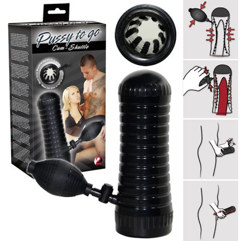 Вакуумная помпа You2Toys Pussy to go Черная Вакуумная помпа You2Toys Pussy to go Черная