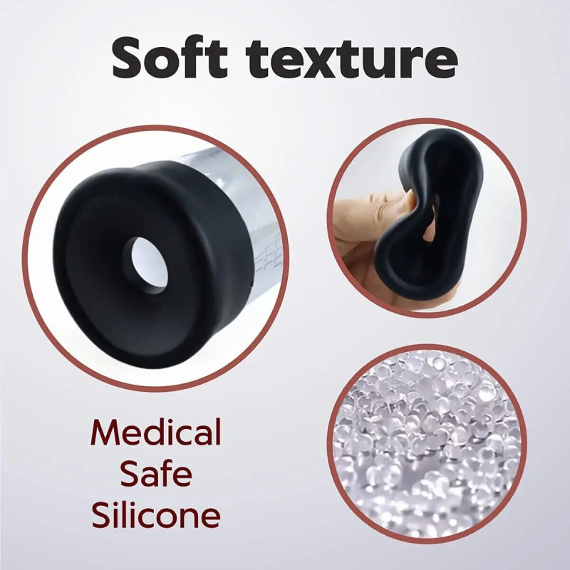 Вакуумна помпа Men Powerup зі стрілковим манометром і ручним насосом Вакуумна помпа Men Powerup зі стрілковим манометром і ручним насосом