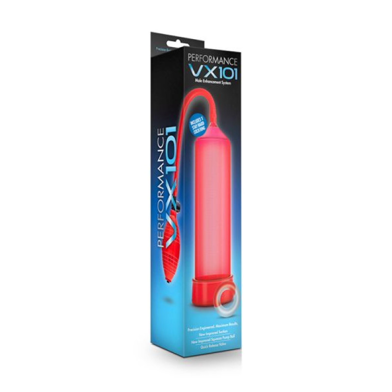 Вакуумная помпа Blush Vx101 Male Enhancement Pump Красная Вакуумная помпа Blush Vx101 Male Enhancement Pump Красная