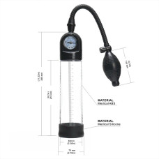 Вакуумна помпа Men Powerup зі стрілковим манометром і ручною «грушею»